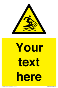 Custom Warning surf craft area